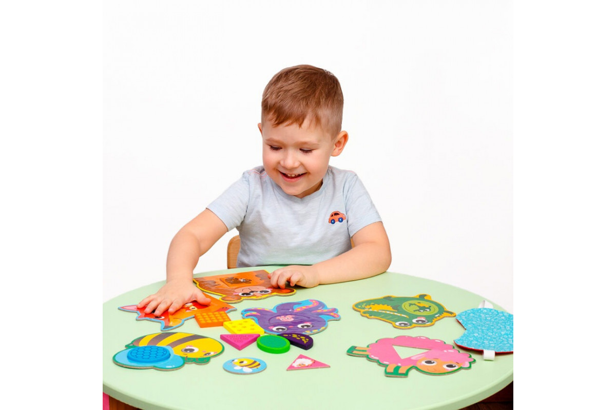 Розвиваюча мозаїка «Звірятка» ZB2002-05 дерев'яна