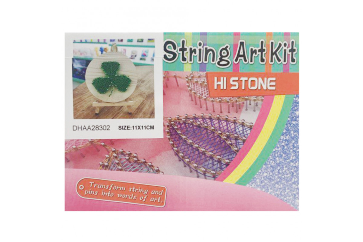 Дитячий набір для творчості стрінг-арт "Конюшина" YG0115(28302) дерев'яна основа