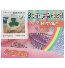 Детский набор для творчества стринг-арт "Клевер" YG0115(28302) деревянная основа