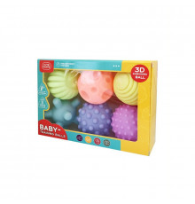 Набор тактильных развивающих мячиков MGZ-0926 с пищалкой