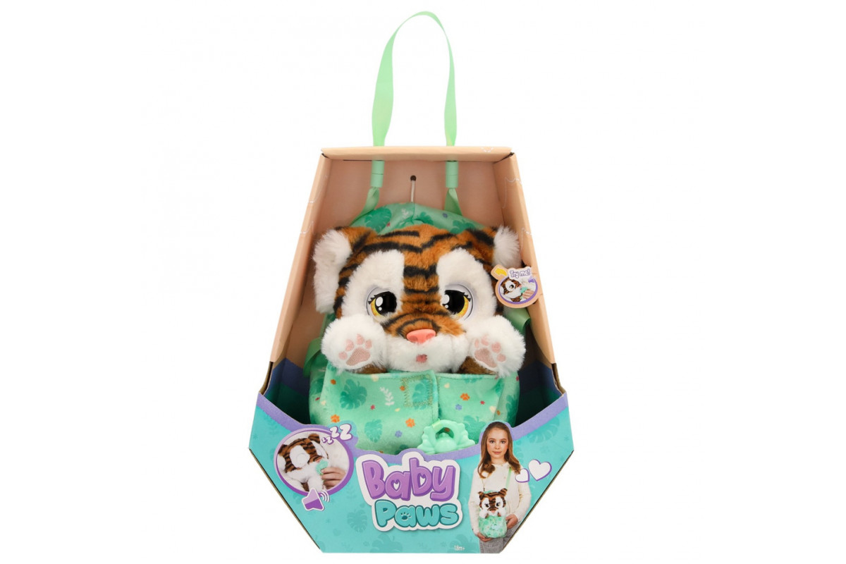 Інтерактивна іграшка "Тигреня" Baby Paws 927650M, зі звуком