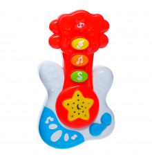 Музыкальная развивающая гитара Е-Нотка Bambi 60082 со звуком и светом Красный