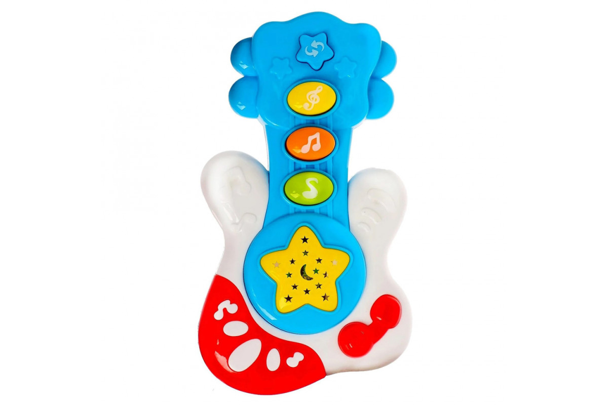 Музыкальная развивающая гитара Е-Нотка Bambi 60082 со звуком и светом Голубой