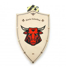 Сувенірний дерев'яний щит "Буйвол" 000157, 47х30 см