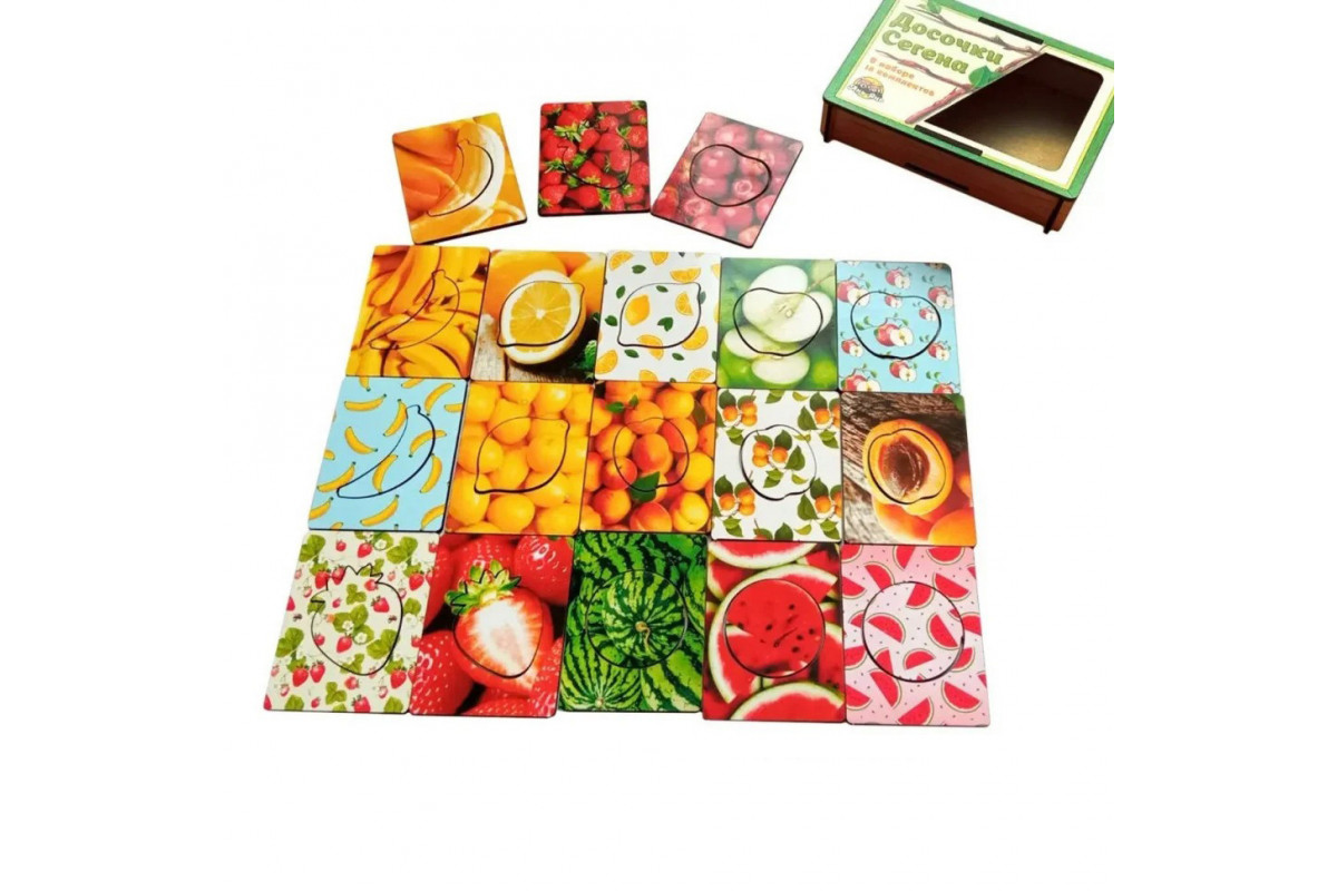 Дерев'яні Дощечки Сегена "Фрукти" Ubumblebees (ПСФ035) PSF035 з візерунками