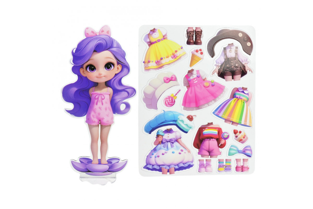 Детский набор для творчества "Магнитный гардероб" 8886-1 одежда и аксессуары