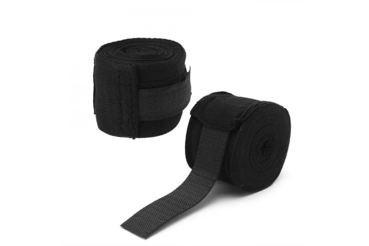 Боксерські бинти Hard NE-BOX-N1BK 3 метри, нейлонові, чорні