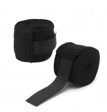 Боксерские бинты Hard NE-BOX-N1BK 3 метра, нейлоновые, черные