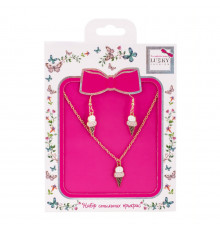 Бижутерия детская 2 в 1 Ice-Cream Fashion T24607 серьги + подвеска
