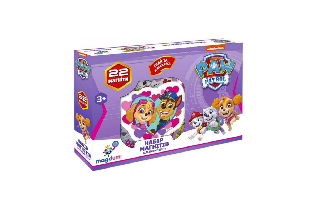Магніти "Щасливий день" Щенячий патруль Magdum ML4034-04, 22 магніти