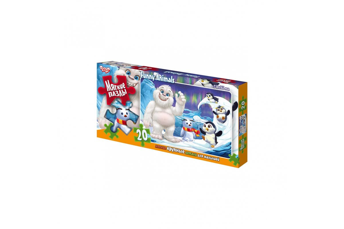 Мягкие пазлы "Снежный человек" S20-09-07, 20 элементов
