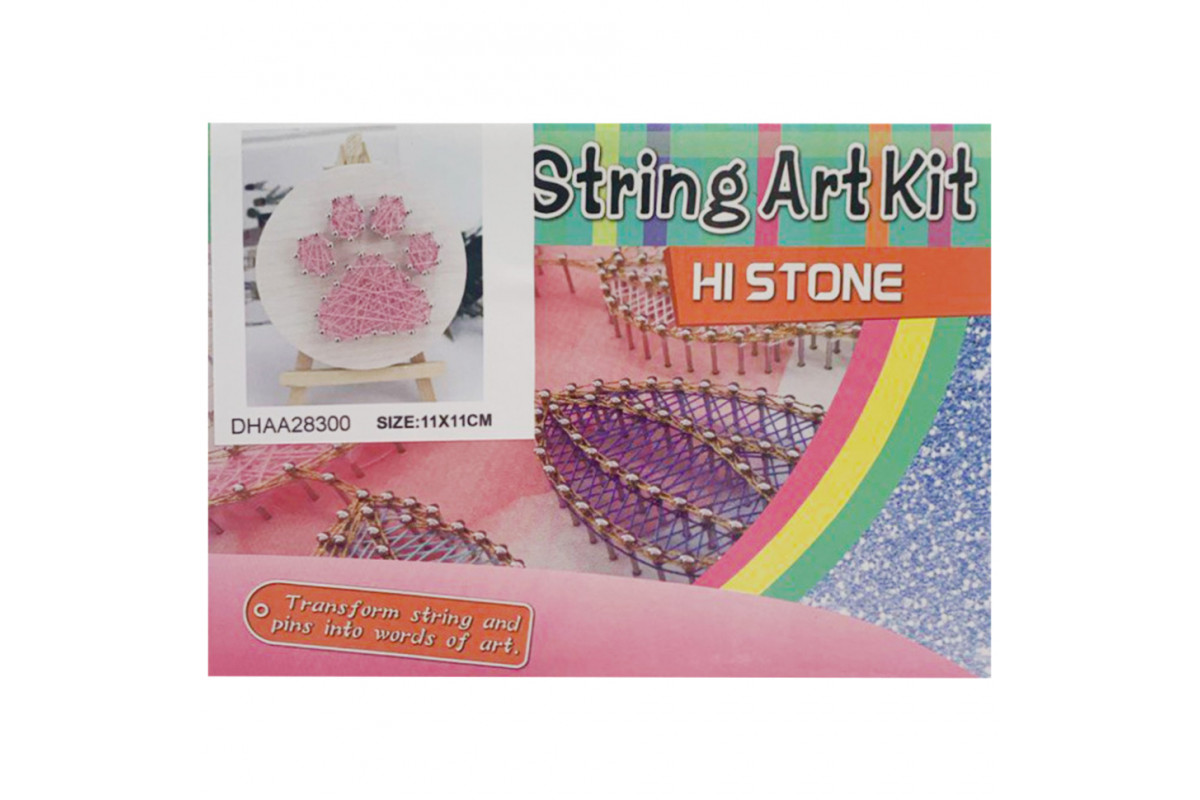 Детский набор для творчества стринг-арт "Лапка" YG0115(28300) деревянная основа