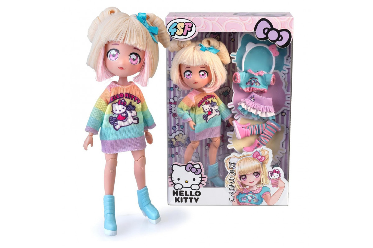Дитяча лялька "Стильна Цукерка-єдиноріг" 4SF Manga Dolls HKTF2000 серії "Hello Kitty"