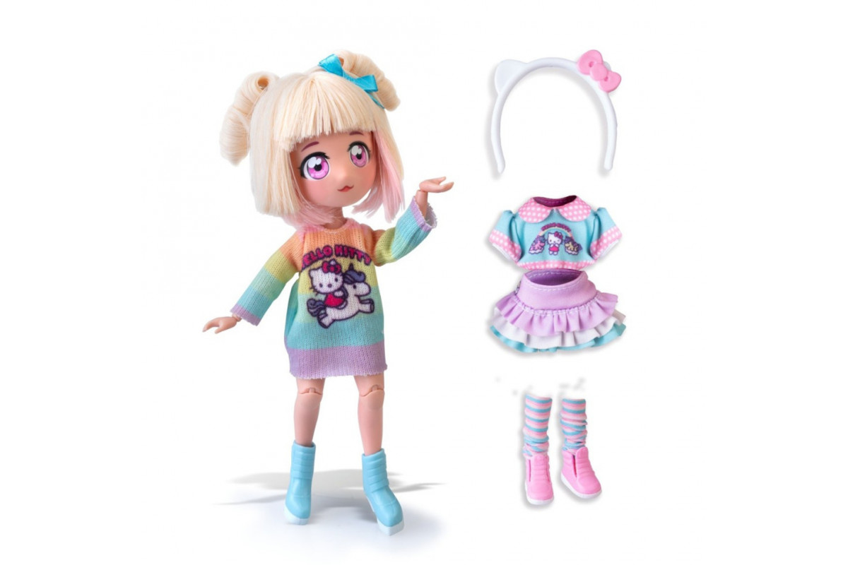 Дитяча лялька "Стильна Цукерка-єдиноріг" 4SF Manga Dolls HKTF2000 серії "Hello Kitty"