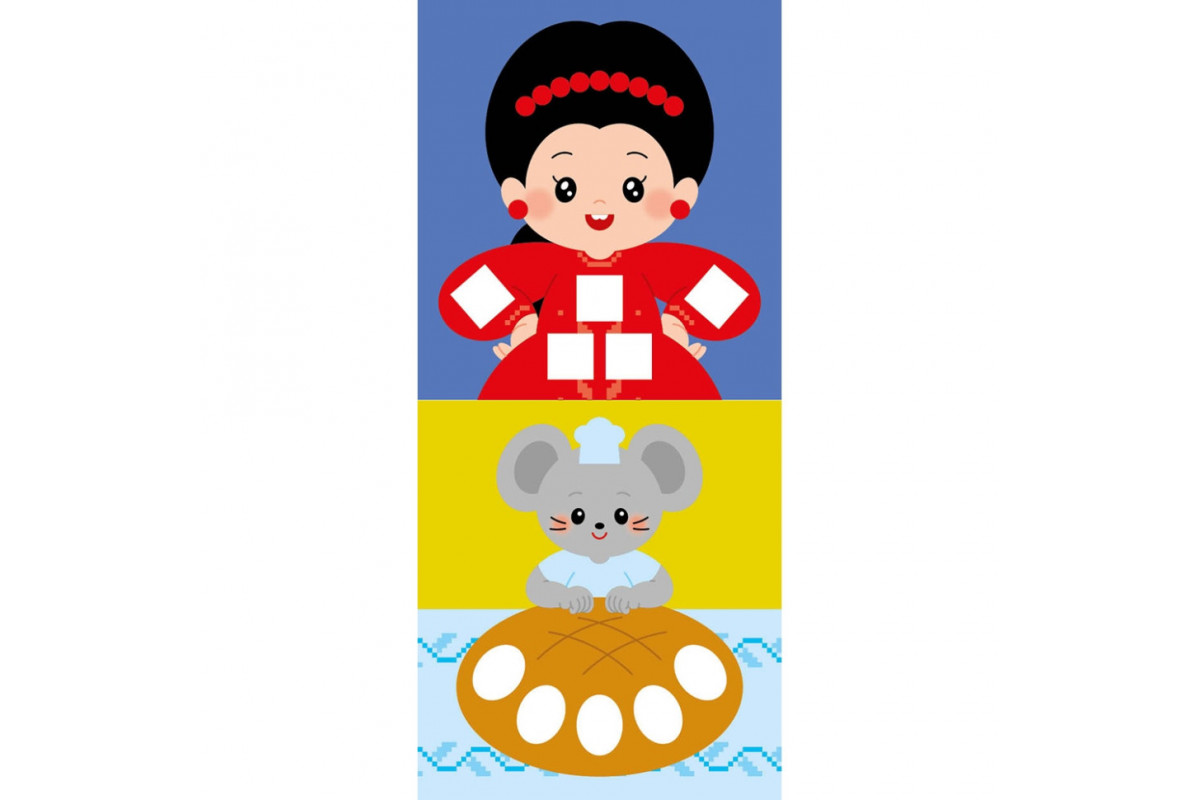 Мозаика из наклеек "Украинские символы" 166042, 8 страниц