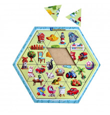 Деревянный пазл-головоломка "Ассорти" Ubumblebees (ПСФ125) PSF125, 24 детали