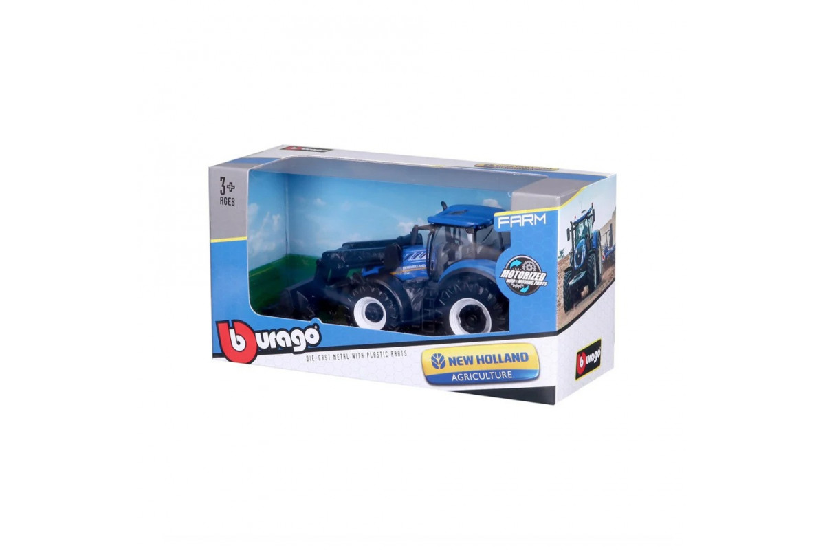 Дитяча іграшка Трактор "New Holland T7.315" Bburago 18-31632 з фронтальним навантажувачем