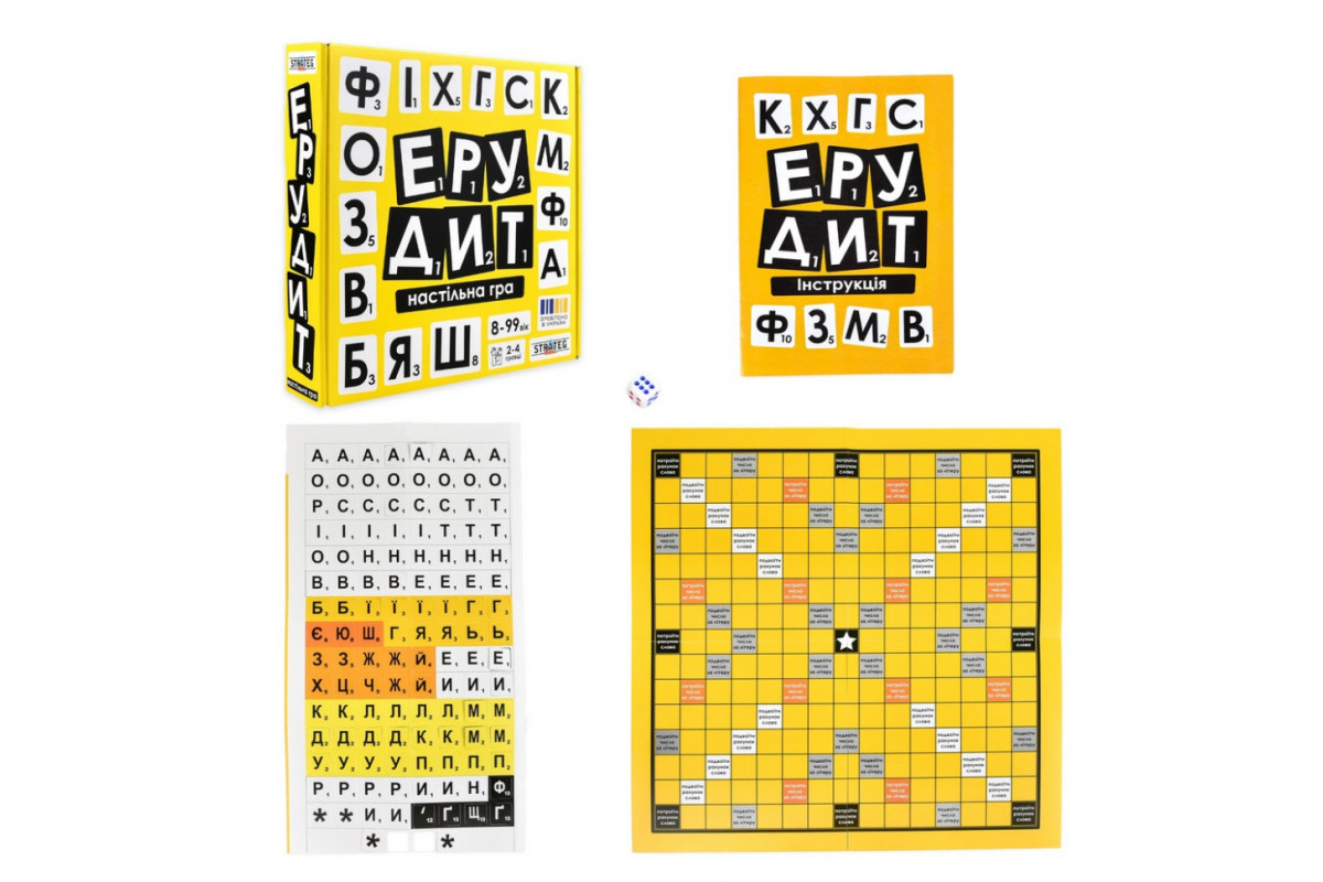 Настольная игра "Эрудит" 30619 на украинском языке