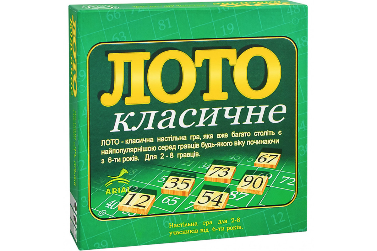 Настольная игра Лото классическое Arial 910046 на укр. языке