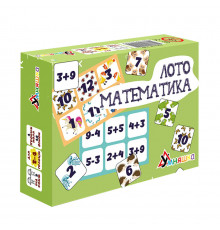 Розвиваюча настільна гра "Лото математика" 2149-UM 48 фішок