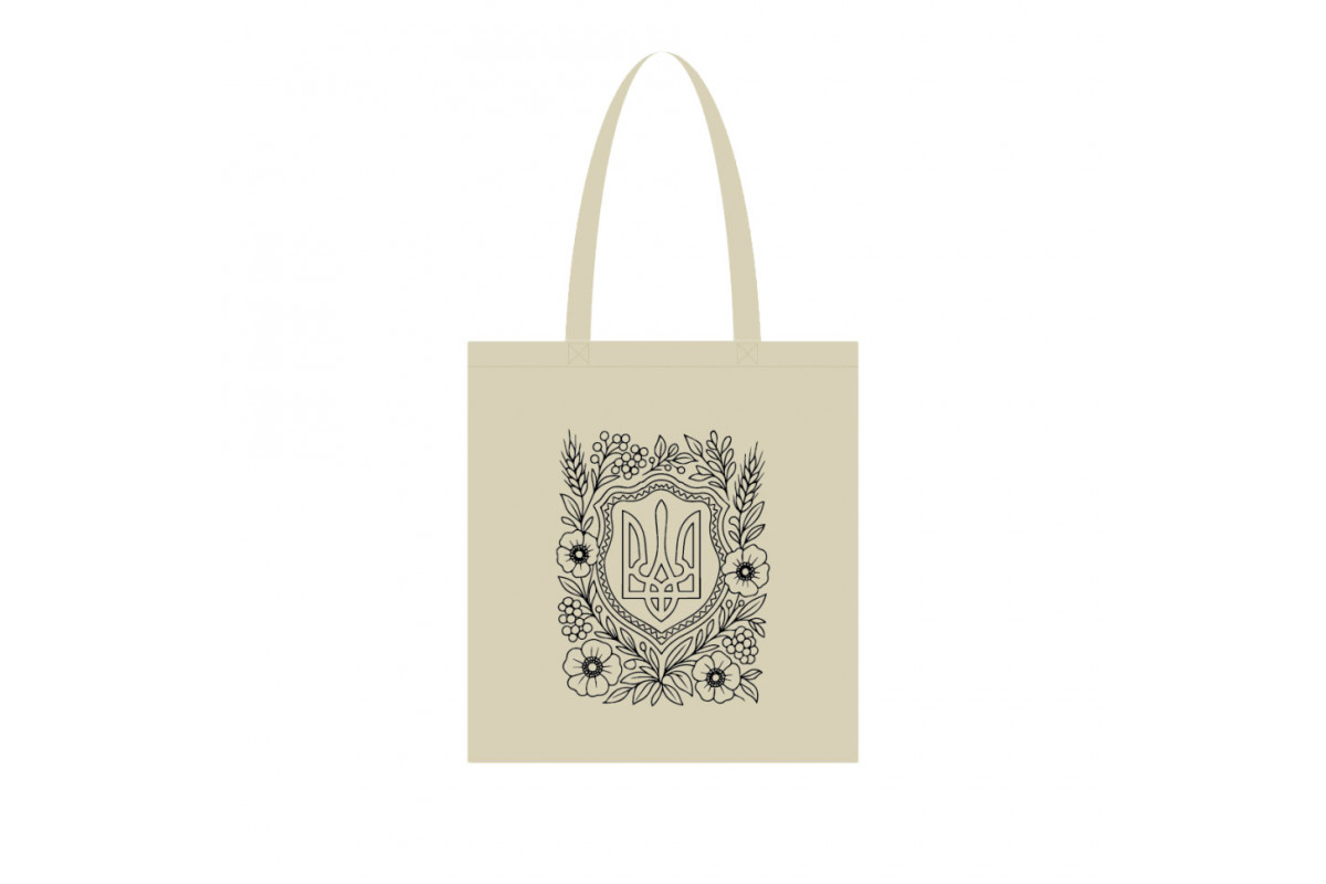 Экосумка для покупок "Герб Украины" Сумка-шоппер 190CCT-1, 38 x 42 см (190г/м2)