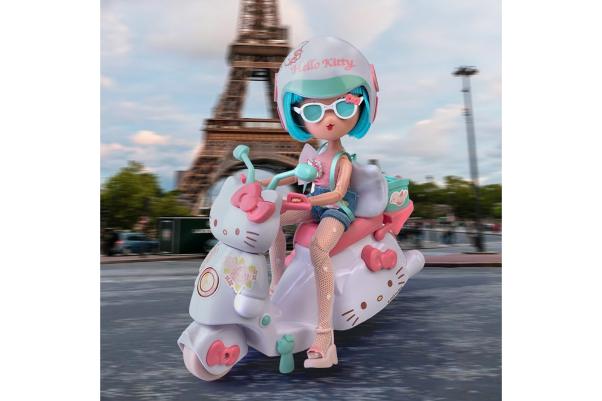 Дитяча лялька "Красуня Пінк на скутері" 4SF Manga Dolls HKTF3000 серії "Hello Kitty"