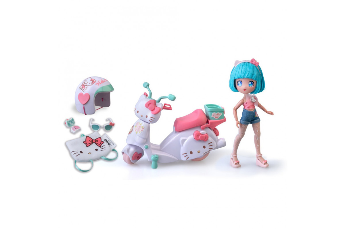 Дитяча лялька "Красуня Пінк на скутері" 4SF Manga Dolls HKTF3000 серії "Hello Kitty"