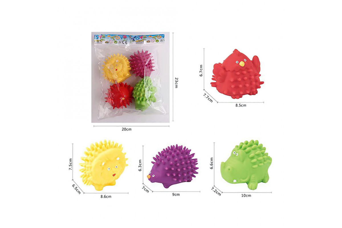 Набір пищалок "Тварини" Bambi 628-5 з шипиками