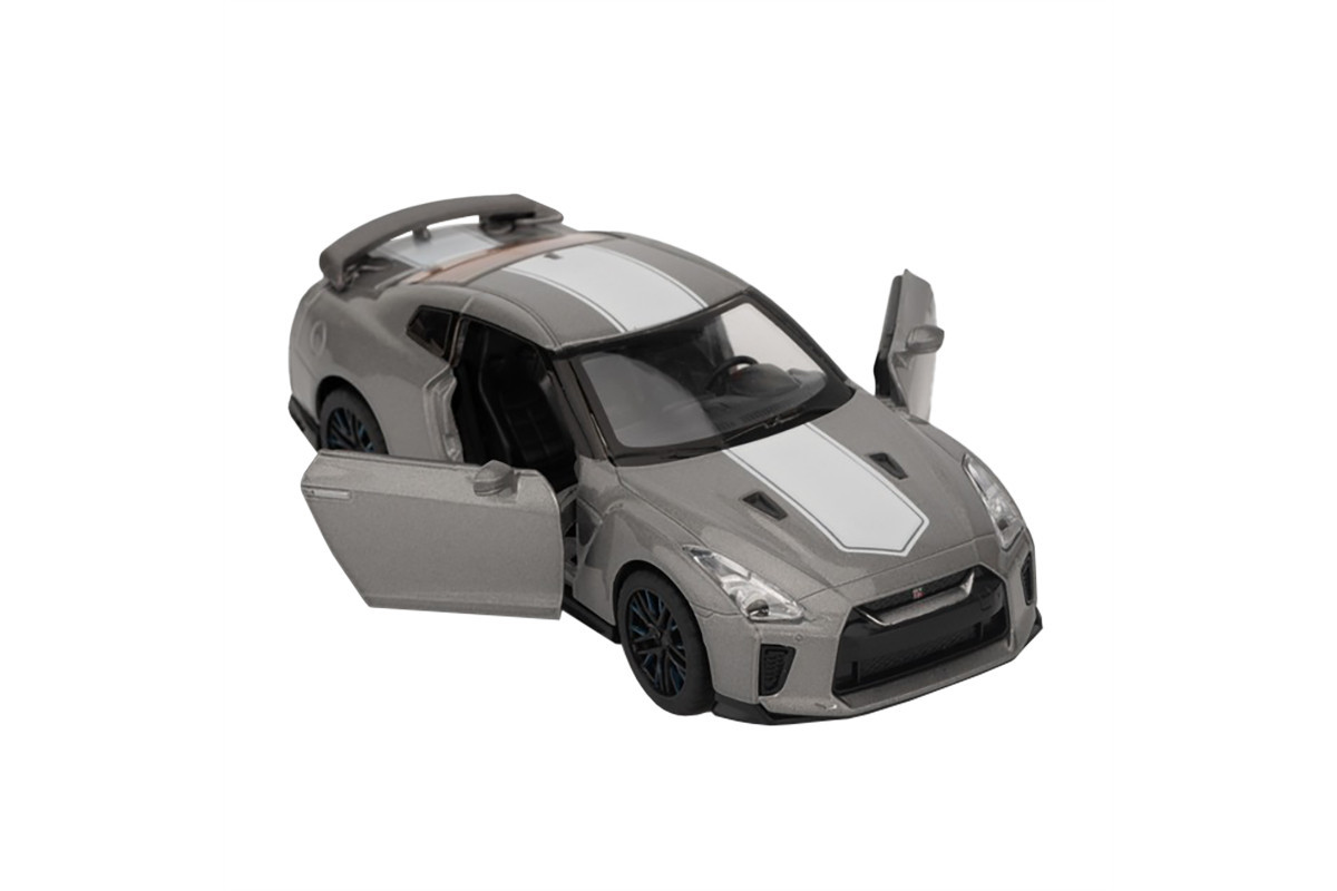 Модель автомобиля "Nissan GT-R (R35)" 68469 масштаб 1:32 свет, звук Серебристый
