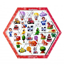 Деревянный пазл-головоломка "Цвет и размер" Ubumblebees (ПСФ126) PSF126, 24 детали