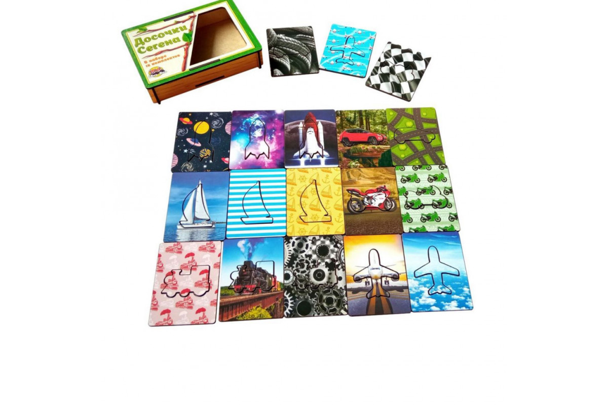 Дерев'яні Дощечки Сегена "Транспорт" Ubumblebees (ПСФ051) PSF051 з візерунками