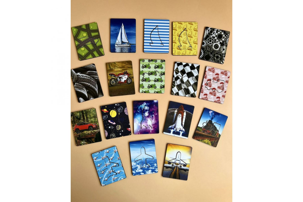 Дерев'яні Дощечки Сегена "Транспорт" Ubumblebees (ПСФ051) PSF051 з візерунками