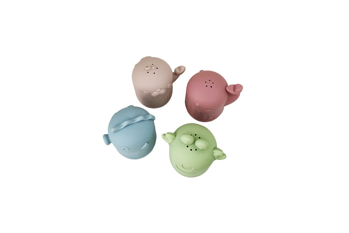 Набор силиконовых игрушек для купания "Морские обитатели" MGZ-0927, 4 штуки