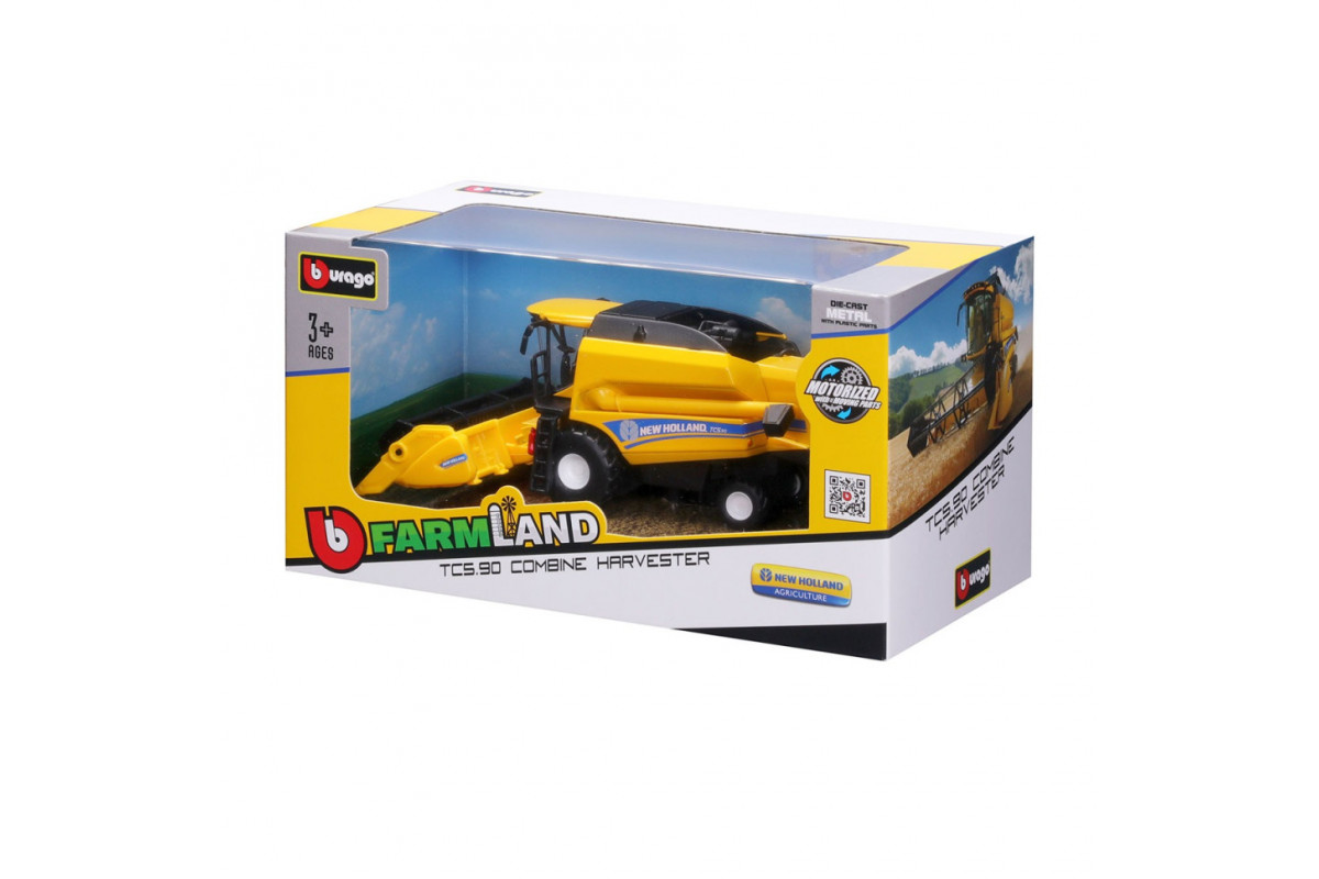 Автомодель Зернозбиральний комбайн "New Holland TC5.90" Bburago 18-31721 із зерновою жниваркою