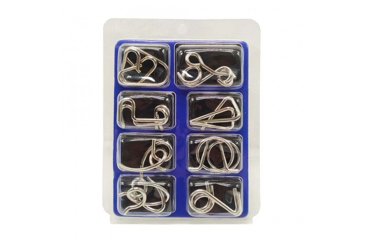 Набір металевих головоломок  2088F-G, 8 шт Блакитний