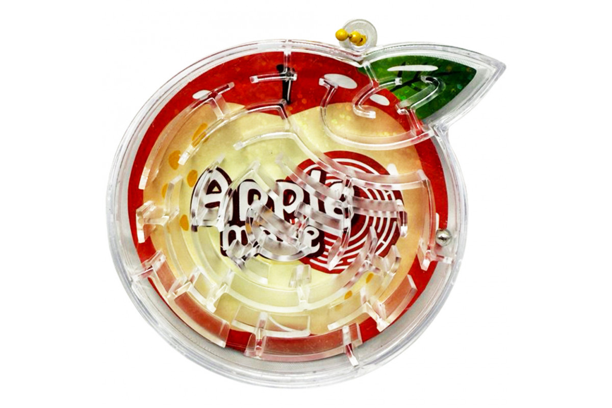 Детская головоломка лабиринт "Apple maze" 2347(Red) розмір 7х1х9 см