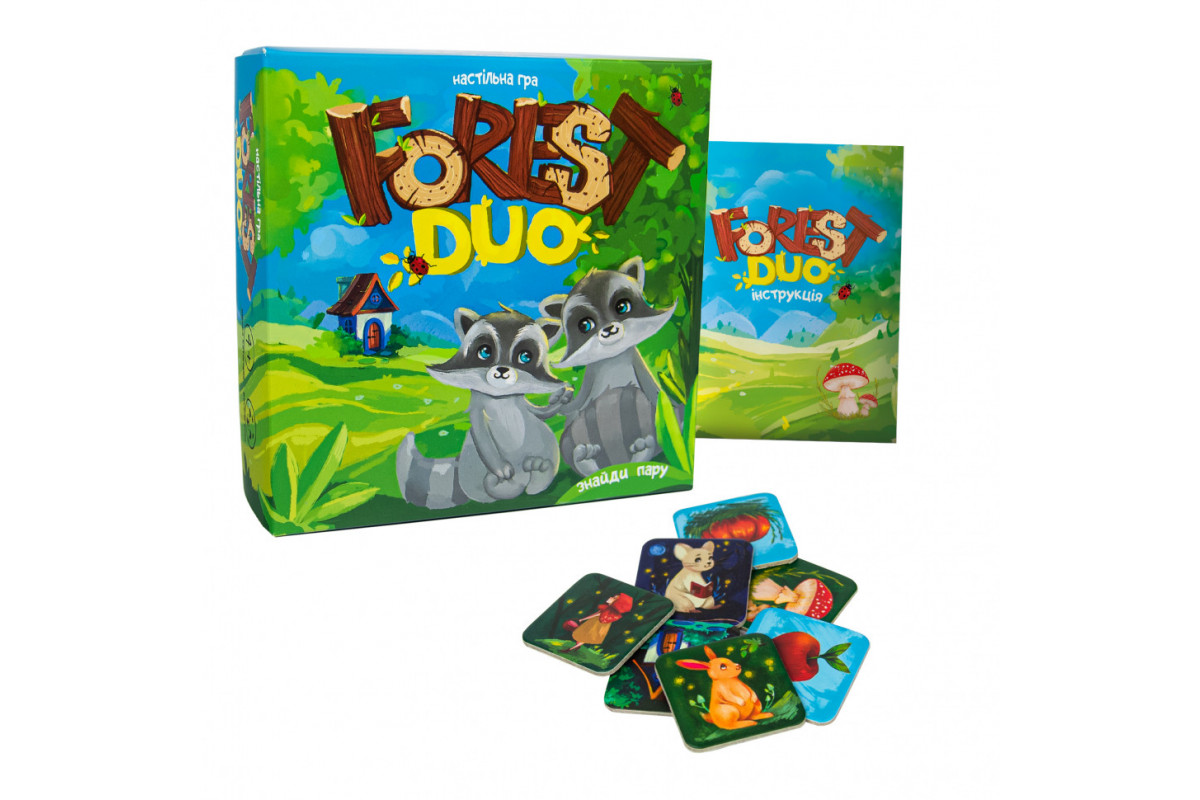 Настольная игра-мемо "Forest Duo" 30867 инструкция 64 фишки