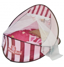 Коврик-манеж для младенца 66526A 2в1, дуга, подвески, играет музыка Красный