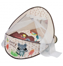 Коврик-манеж для младенца 66526A 2в1, дуга, подвески, играет музыка Бежевый