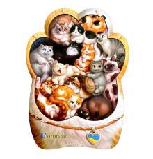 Деревянный пазл-вкладыш "Котики-муркотики" Ubumblebees (ПСФ133) PSF133