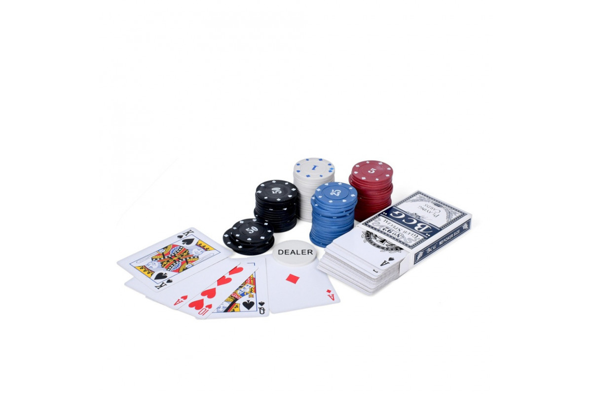 Настольная игра "Покер"  TD202315 фишки 80 шт с номиналом, карты