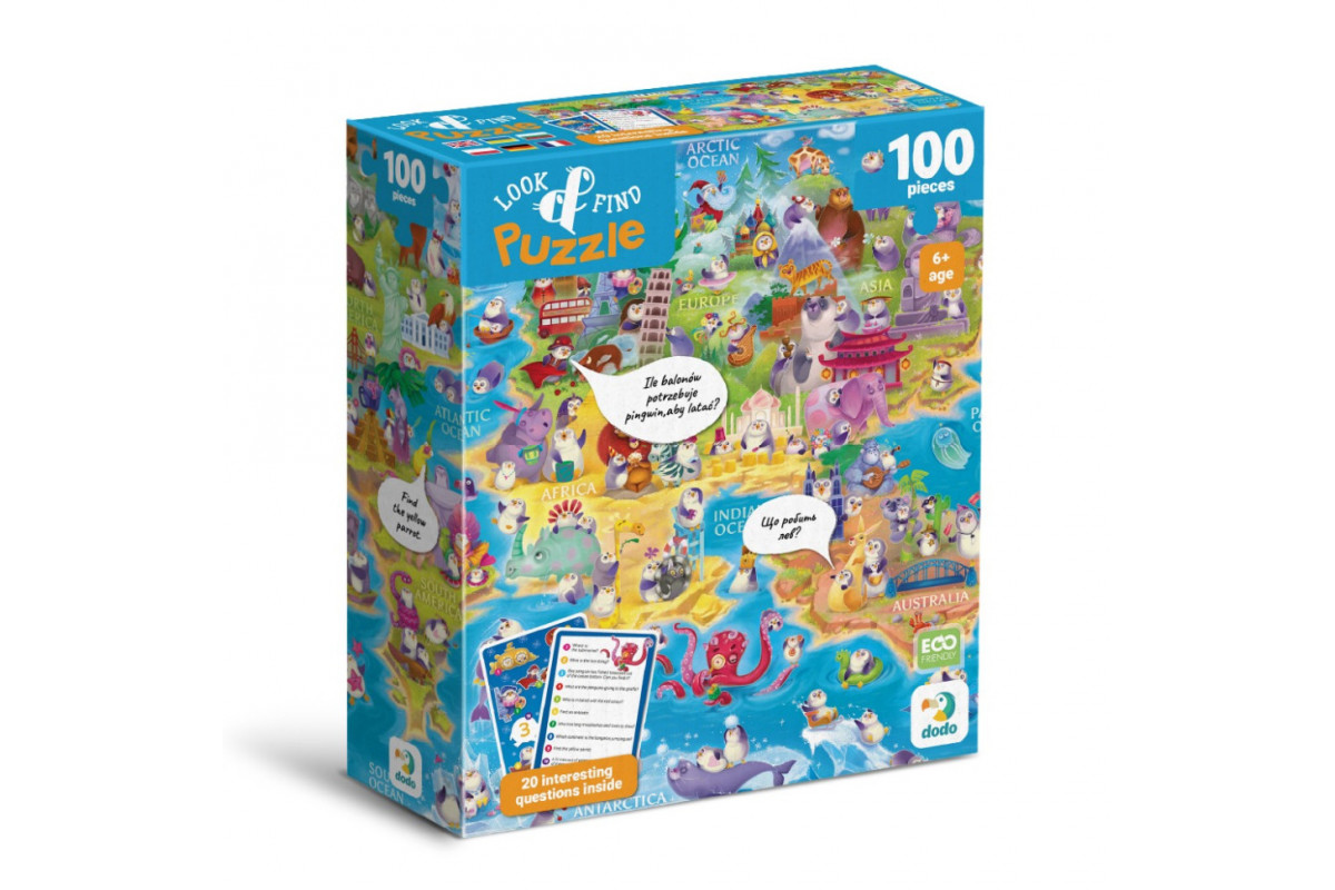 Детский пазл Ищи и находи "Мир пингвинов" 300670, 100 элементов