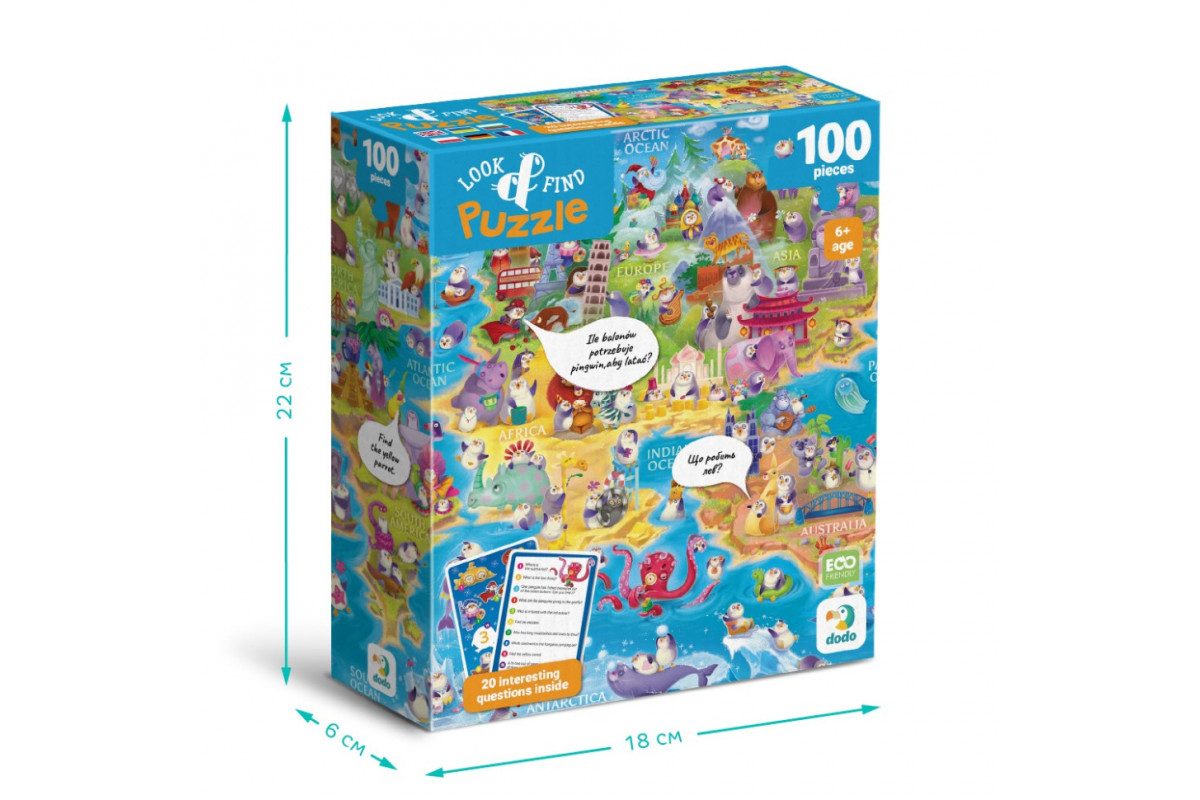 Детский пазл Ищи и находи "Мир пингвинов" 300670, 100 элементов
