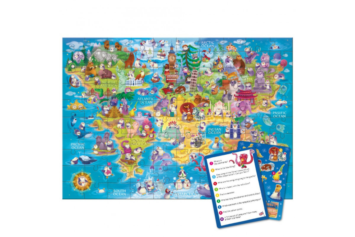 Детский пазл Ищи и находи "Мир пингвинов" 300670, 100 элементов