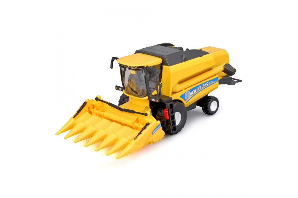 Автомодель комбайн Зерносборный "New Holland TC5.90" Bburago 18-31722 (1:24)