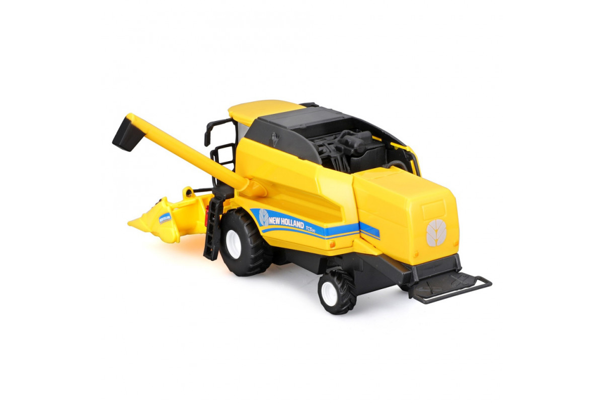 Автомодель комбайн Зерносборный "New Holland TC5.90" Bburago 18-31722 (1:24)