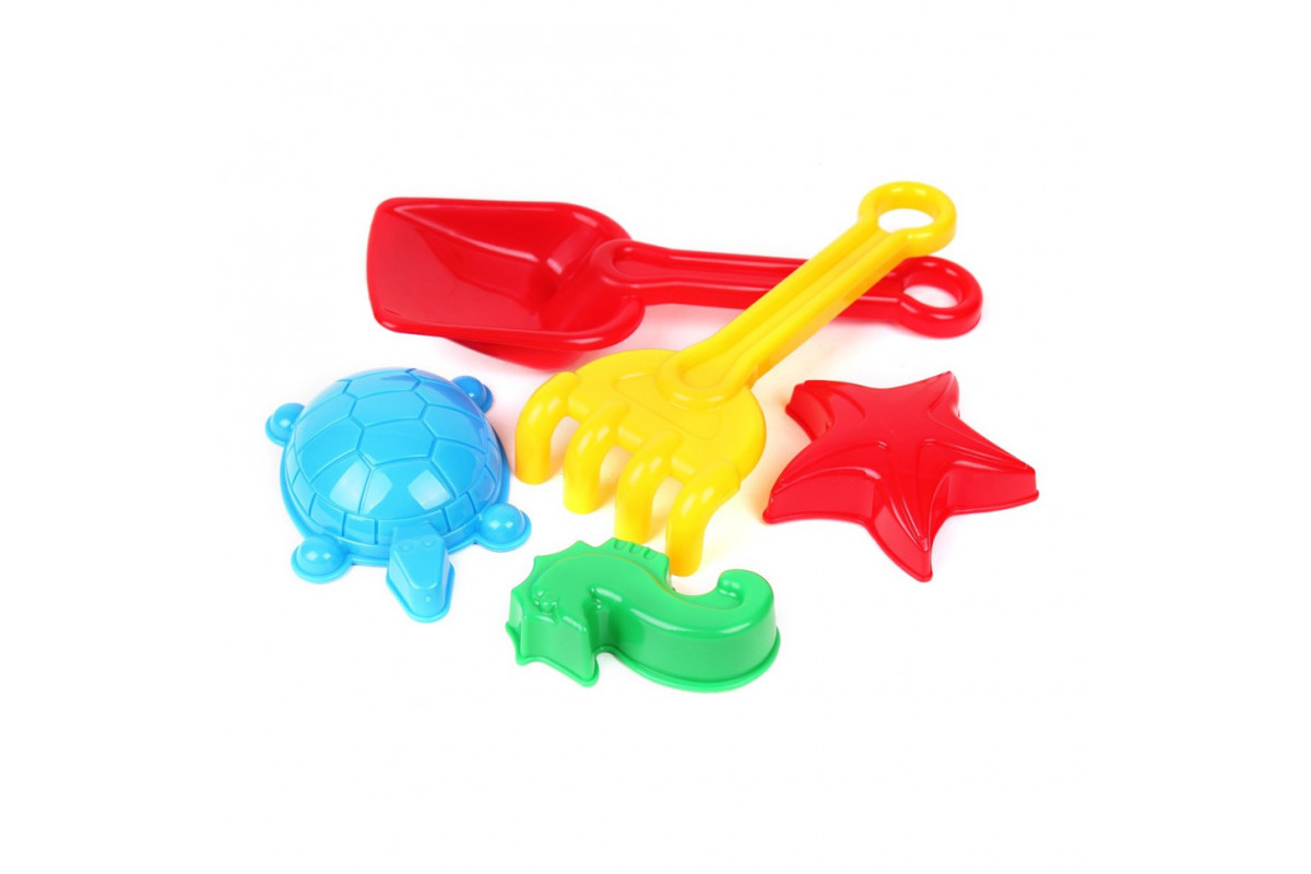 Игрушка набор "Лопатка+ грабельки" ТехноК 2254TXK с пасочками Красный