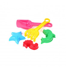 Іграшка набір "Лопатка+ грабельки" ТехноК 2254TXK з пасочками Рожевий