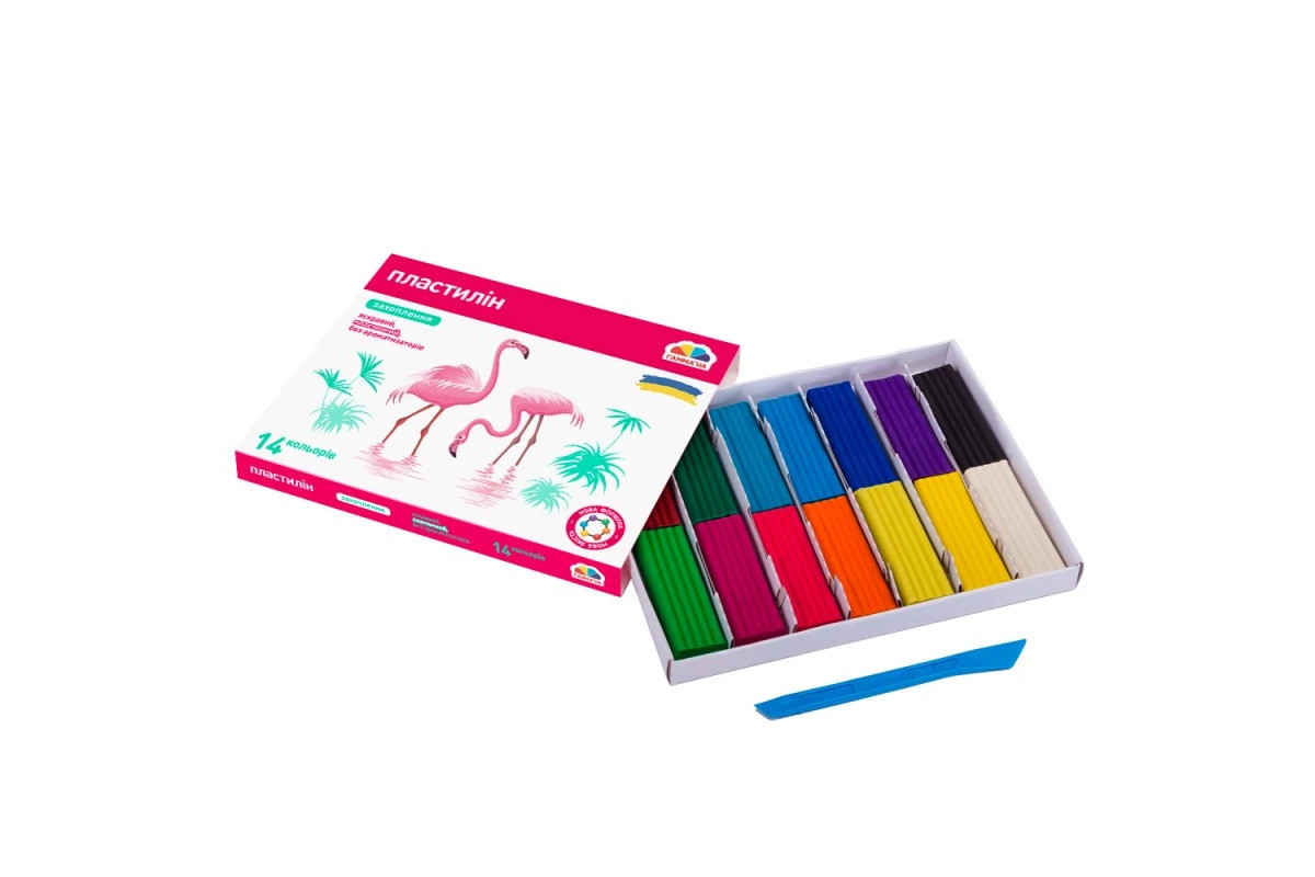 Набор для лепки пластилин "Увлечение" 200313, 14 цветов