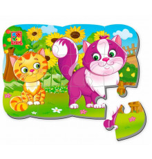 Детские пазлы на магните "Котики" А5 VT3205-73, 12 элементов